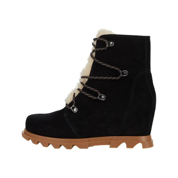NEW SOREL Women's Joan of Arctic Wedge III Lace Cozy Suede Bootie Size 9 - Picture 6 of 10